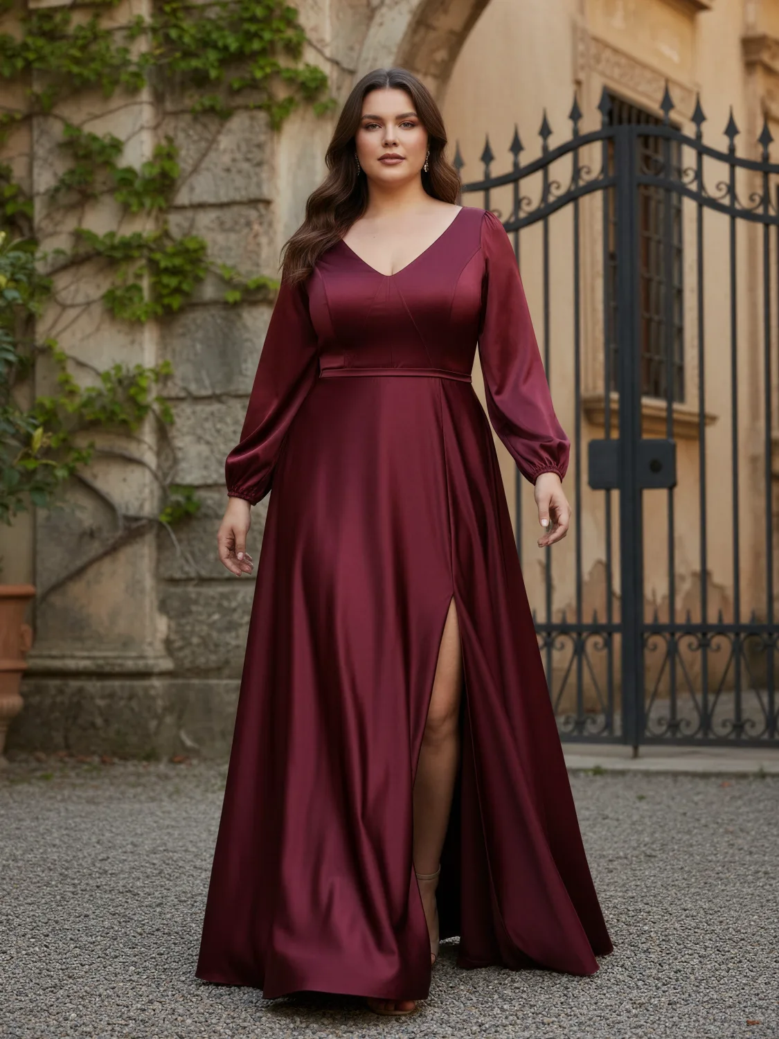 Vestido Gowara marsala